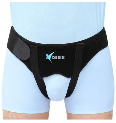 DEBIK Silicone, | Hernia Support Belt For Men Inguinal - Groin Hernia Treatment And Pain Relief - Double Sided Recovery Strap With 2 Removable Pads - Right, Left Or Both Sides (Xl)