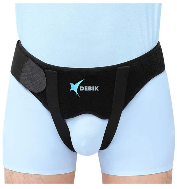 DEBIK Silicone, | Hernia Support Belt For Men Inguinal - Groin Hernia Treatment And Pain Relief - Double Sided Recovery Strap With 2 Removable Pads - Right, Left Or Both Sides (Xl)