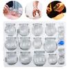 AcuPoints Acupuncture Hijama Fire Glass Cups Set of 16 Pieces for Cupping Therapy view 2