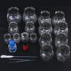 AcuPoints Acupuncture Hijama Fire Glass Cups Set of 16 Pieces for Cupping Therapy view 3