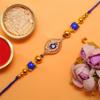 Jaipur Ace Evil Eye Rakhi, Chocolate,Decorative Cash Box Combo Pack, RakshaBandhan Rakhi Gift Hamper Shagun Envelop for Brother/Bro with Tilak Set Roli kumkum view 2