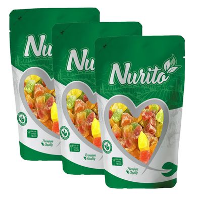 Nurito chocodip Flavoured Mix Fruit -600g (3*200g)