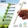 Naturalik 100-Pack Extra Durable White Iridescent Paper Straws Biodegradable- Eco-Friendly Paper Straws- Drinking Straws Party supplies, 7.7" (White Iridescent, 100ct) view 2