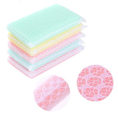 Individually Wrapped Sponge, Kitchen Dishwashing Sponge Multi-Purpose Mesh Net Scouring Pad, Odor-Free Sponge Wipes Suitable for Travel Apartments Household Cleaning (Mesh Net Sponge 12 Pack)