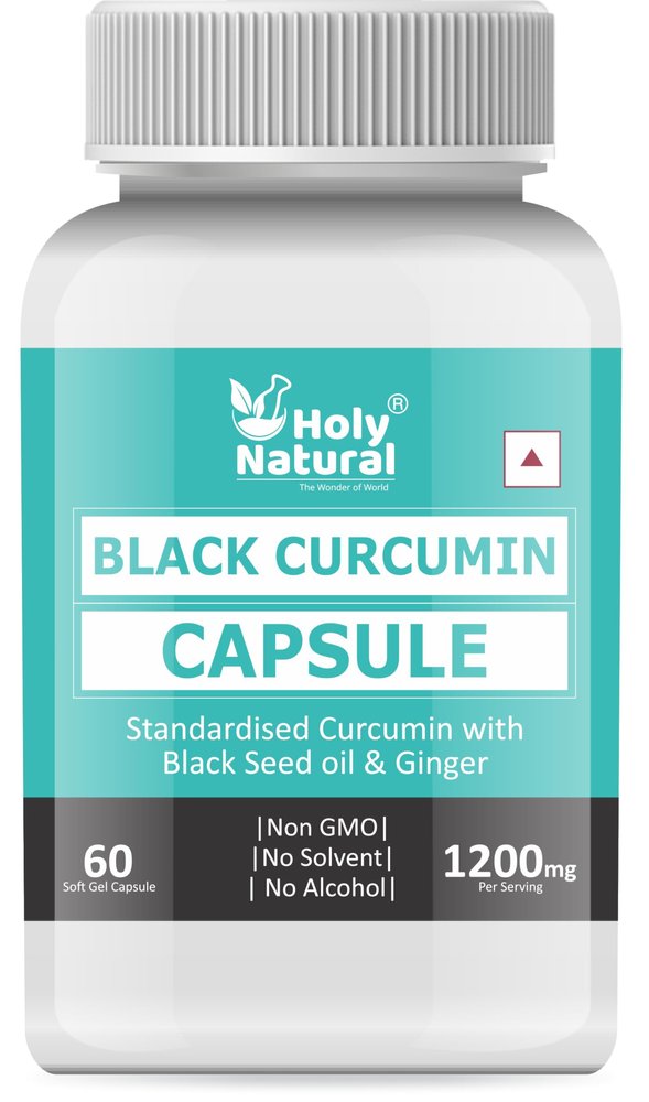 Holy Natural Black Curcumin Capsule (60 cap) | Dietary Supplement, Promote Immunity Activity, Support Joint & muscles Pain | Overall Health for Men & Women.