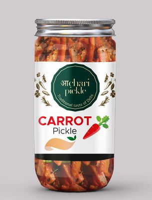 Carrot Pickle Homemade Fresh Carrot/Gaajar Ka Aachar(400G) - Organic North Indian Pickle | Healthy Carrot Pickle | Traditional Home Made Achaar