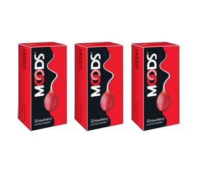 Moods Strawberry Condoms 12's(Pack of 3)