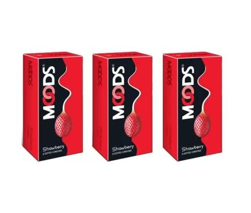 Moods Strawberry Condoms 12's(Pack of 3)