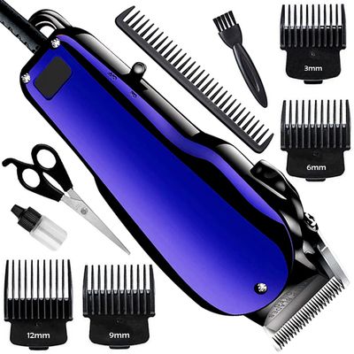 Men's Professional Corded Waterproof Beard Mustache Trimmer Powerful 9W Hair Clipper Salon approved Electric Razor Shaver Cutter Cleaner Grooming Kit Multicolor (1 Year Warranty) HXXH