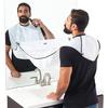 Beard Hair Clippings Catcher Shaving&Trimming Grooming Accessories Non-Stick Beard Cape Grooming Cloth, Waterproof with 2 Suction Cups, Best Gifts for Modern Men-Black/white Multicolor view 1