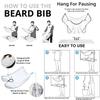 Beard Hair Clippings Catcher Shaving&Trimming Grooming Accessories Non-Stick Beard Cape Grooming Cloth, Waterproof with 2 Suction Cups, Best Gifts for Modern Men-Black/white Multicolor view 3