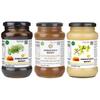 INDIGENOUS HONEY Nmr tested Raw Ajwain Unprocessed Natural Pure Honey with Certified Organic wild honey and Nmr tested Raw Crystallized Honey trio pack view 1