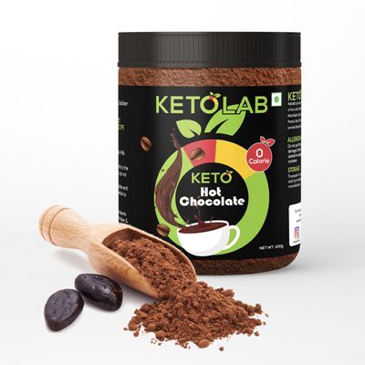 Ketolab Sugar-Free Hot Chocolate Mix 200g. 1.6g Net Carb. Zero added Sugar, Low Carb, Low Calorie. Sweetened with Sucralose.