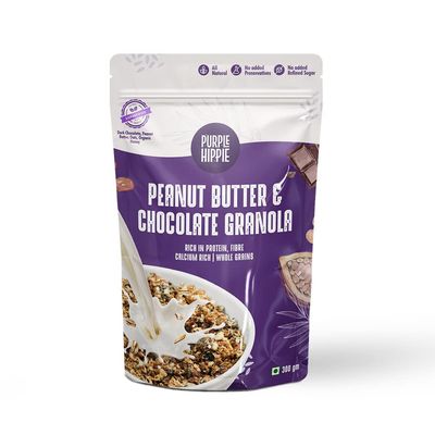 Purple Hippie Peanut Butter & Chocolate Granola Breakfast Cereal 300gm