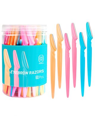 MoHern Eyebrow Razor for Women, 78 Pcs Dermaplane Razor, Multipurpose Black Face Razors for Women and Men