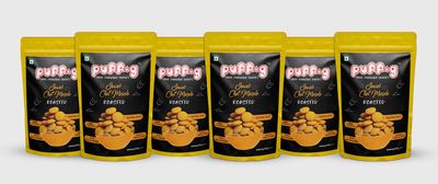 puff-g Combo Pack Of 6 Roasted Puffed Gluten Free & Healthy Premium Snacks(Jawar Chat Masala)