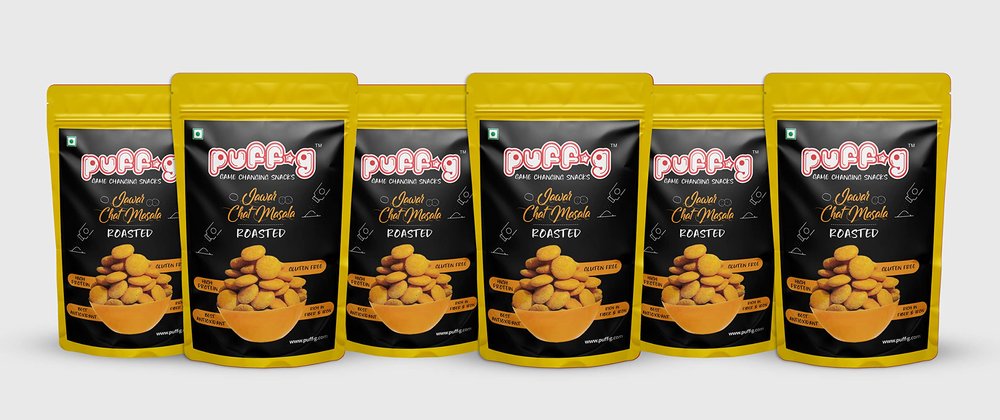 puff-g Combo Pack Of 6 Roasted Puffed Gluten Free & Healthy Premium Snacks(Jawar Chat Masala)