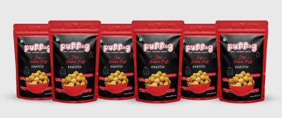 puff-g Combo Pack Of 6 Roasted Puffed Gluten Free & Healthy Premium Snacks(Soya Tandoori)