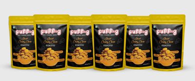 puff-g Combo Pack Of 6 Roasted Puffed Gluten Free & Healthy Premium Snacks(Jawar Creamy Cheese)