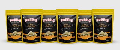 puff-g Combo Pack Of 6 Roasted Puffed Gluten Free & Healthy Premium Snacks(Jawar Classic Salted)