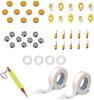 Acupunctoreum Acupressure Therapy Tools Combo Set With Byol Magnet, Chakra, 5 Star & Bar Magnets, Sujok Jimmy Keyring & Paper Tape Massager (Multicolor) view 1