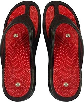 Acupunctoreum acupressure & MAGNETIC SLIPPER RED And BLACK BLOOD CIRCULATION UNISEX For Men and Women (10)