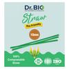 Dr. Bio Biodegradable Compostable Straw Eco Friendly, Thick Quality, Made of Corn Starch (2.25 cm x 19 cm) - 100 Nos. (10mm) view 2