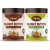 Yutra creamy and crunchy peanut butter combo | chocolate peanut butter | peanut butter for gym freaks,dieters and joggers | Gluten Free, Vegan and Cholesterol Free peanut butter (pack of 2) view 1