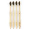 DENARA Bamboo Toothbrush with Charcoal Activated Soft Bristles antibacterial & biodegradable Adult (Pack of 4) view 2