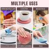 Asterin Sales Magic Silicone Dishwashing Sponge Scrubber for Cleaning Bowl, Plate, Dish, Vegetable, Fruit, Non Stick tawa and Use for Heat Resistant Round Coaster Or Heat pad - Multicolor view 3