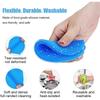 Asterin Sales Antibacterial Silicone Dish Scrubber Fruit and Vegetable Washing Brush Multipurpose Silicone Dishwashing Tools for Kitchen - Multicolor view 2