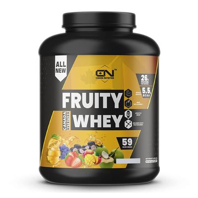 Canada Nutrition Fruity Whey Protein Isolate, 26g Protein, 5.5 BCAAs, 6g Glutamine, 15g EAA | Muscle-Building Whey Protein Supplement, Refreshing Whey for Men & Women [Vanilla, 2kg]
