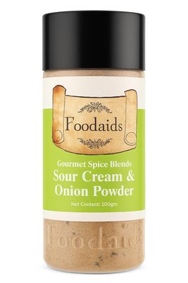 Foodaids SOUR CREAM & ONION POWDER (100 GM) Aromatic flavourful seasoning. Sprinkle on chips and popcorns.