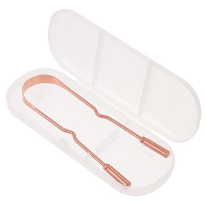 HEALLILY 1Pc Tongue Scraper Tongue Cleaning Tools Professional Tongue Scrapers for Oral Care, Easy to Use Tongue Cleaner for Hygiene (Golden)