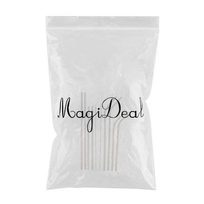 CALANDIS Reusable Straight Curved Metal Stainless Steel Drinking Straws with Brushes