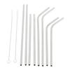CALANDIS Reusable Straight Curved Metal Stainless Steel Drinking Straws with Brushes view 2