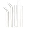 CALANDIS Reusable Straight Curved Metal Stainless Steel Drinking Straws with Brushes view 3