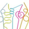 CALANDIS Pack of 10 Crazy Colors Curly Drinking Straws Sipping Straws Kids Party Gift Favors view 1