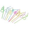 CALANDIS Pack of 10 Crazy Colors Curly Drinking Straws Sipping Straws Kids Party Gift Favors view 2
