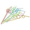 CALANDIS Pack of 10 Crazy Colors Curly Drinking Straws Sipping Straws Kids Party Gift Favors view 4