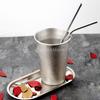 CALANDIS 4 Pieces Reusable Stainless Steel Drinking Straws Curved Polished 215mm view 4