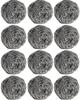 12Pcs Steel Wool Scrubber Pads for Cleaning Dishes, Pans, Pots, Ovens, Grills, Sinks - Stainless Steel Scrubbers for Kitchen, 12 Pack view 1