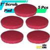 BUFFKING Disc Scrub Pad 7" Refill Pads (RED for Buffing) 5PC -for Backing Pad 180 MM/Polisher Machine view 2