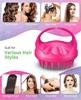 MOBDESK Hair Scalp Manual Massager Shampoo Brush with Soft Silicone Bristles for Anti Dandruff Care - Eco-friendly Silicon Bristles, Scrubber, Exfoliator | Dandruff Removal, Prevents loss(pink) view 4