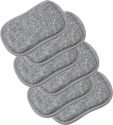 HEXONIQ Scrub Foam, Dual Action Sponge Scratch Proof Scrubber with Special Microfiber Scrub with Heavy Duty Scouring for All Utensils Type Dish Washing, Heavy and Oily Stains Cleaning, Pack of 6