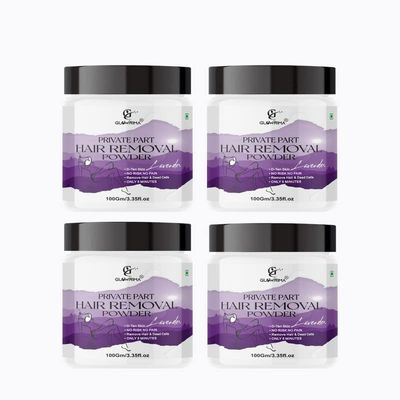 Glowrima Private Part Hair Removal Powder (Lavender Fragrance) Specially Designed For Private Areas (Men & Women) 400 gms