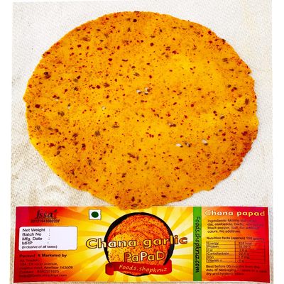 Foods.shopkruz Chana masala garlic papad 400 grams amritsari special