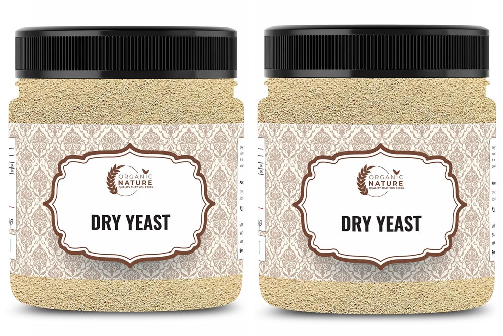 Organic Nature Active Dry Yeast Bakers Yeast Instant Yeast (Jar Pack) (500 Grams (Pack of 2 of 250 Grams))