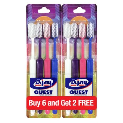 Ajay Quest Offer Pack Of 8 Pcs (Medium, Manual, Adult, Multi-Coloured)