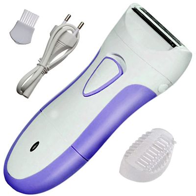 2in1 Washable Chargable Twin Blade Foil Shaver Full Body Hair Remover Trimmer Painless Epilator Razor For Women Lady (1 Year Warranty) EX